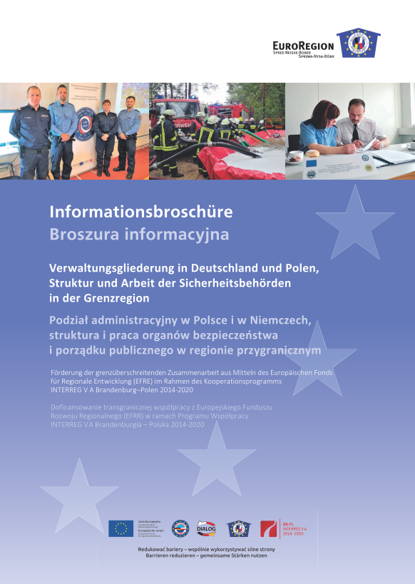 Strona tytułowa broszury nt. administracji Euroregionu Sprewa-Nysa-Bóbr / Spree-Neiße-Bober
