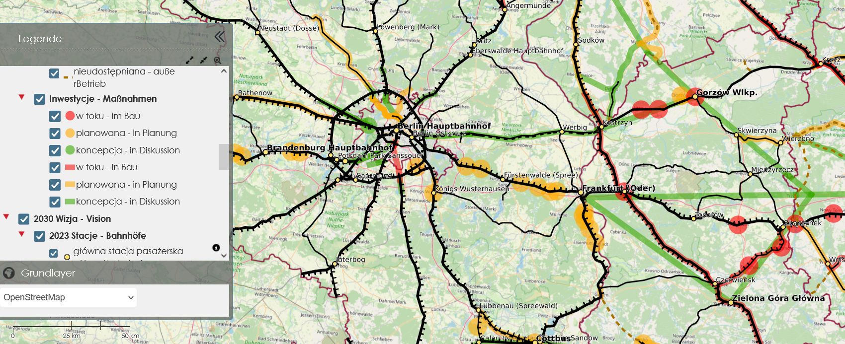 DE-PL Rail Maps