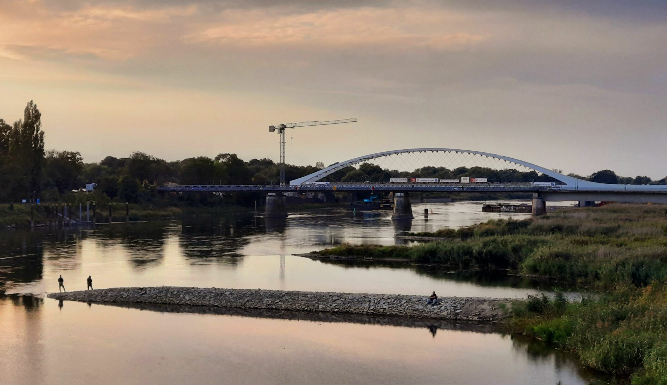 Küstrin-Kietz - Küstrin - Brücke im Bau - most w budowie