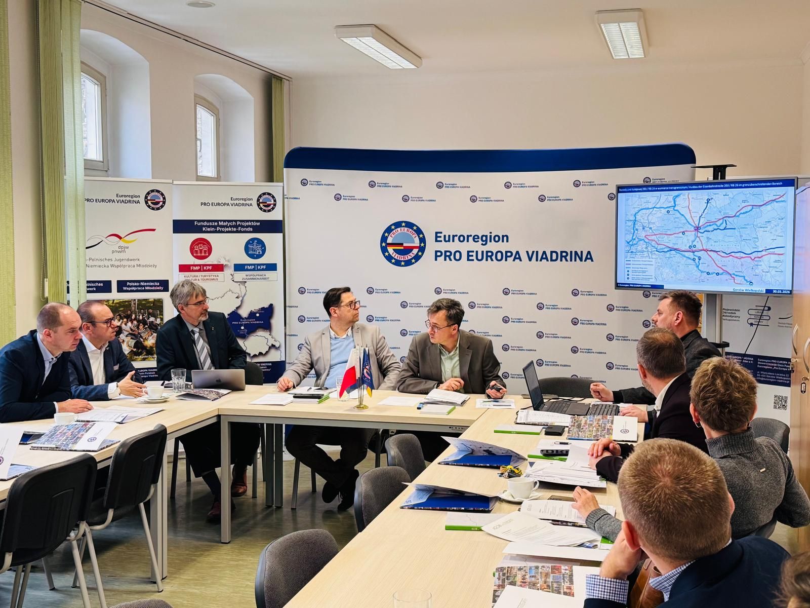 Rozmowy kolejowe Euroregionu PRO EUROPA VIADRINA w Gorzowie, 30.03.2026 (c) Archiwum Euroregionu
